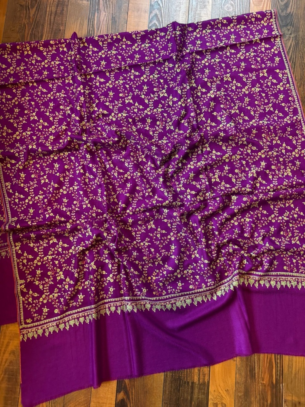 Pashmina handmade Floral Embroidered Women’s Wrap Scarf